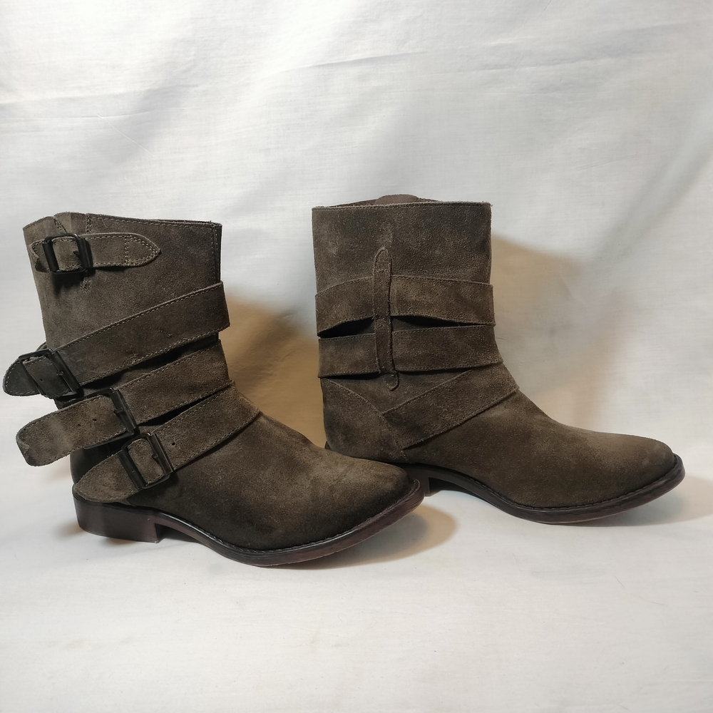 Zigi Soho Crumpet Suede Harness Boots‎ w/Buckles